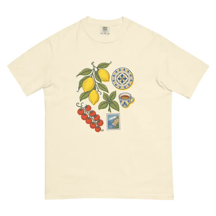 The Amalfi, Elsewhere Tee in Ivory.