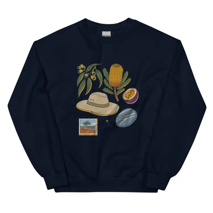 The Australia, Elsewhere Crewneck in Navy.