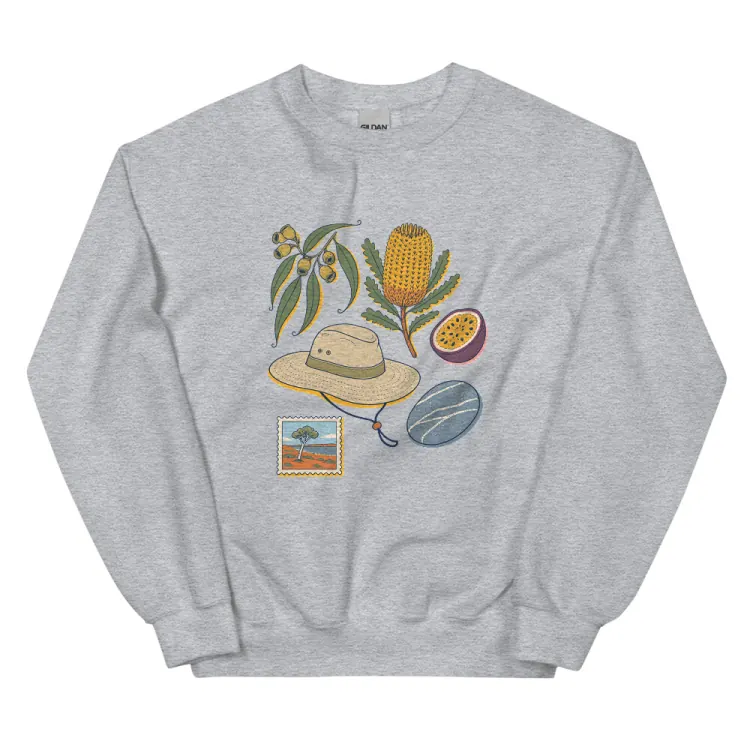 The Australia, Elsewhere Crewneck in Sport Grey.
