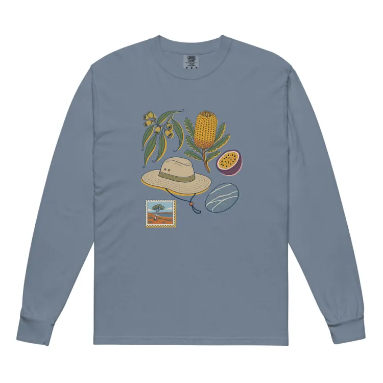 The Australia, Elsewhere Long Sleeve in Blue Jean.
