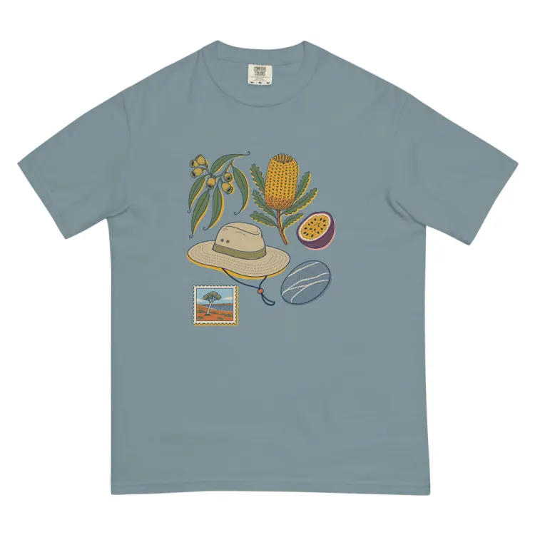 The Australia, Elsewhere Tee in Ice Blue.