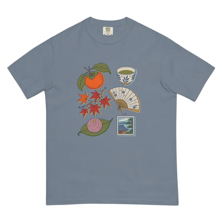 The Kyoto, Elsewhere Tee in Blue Jean.