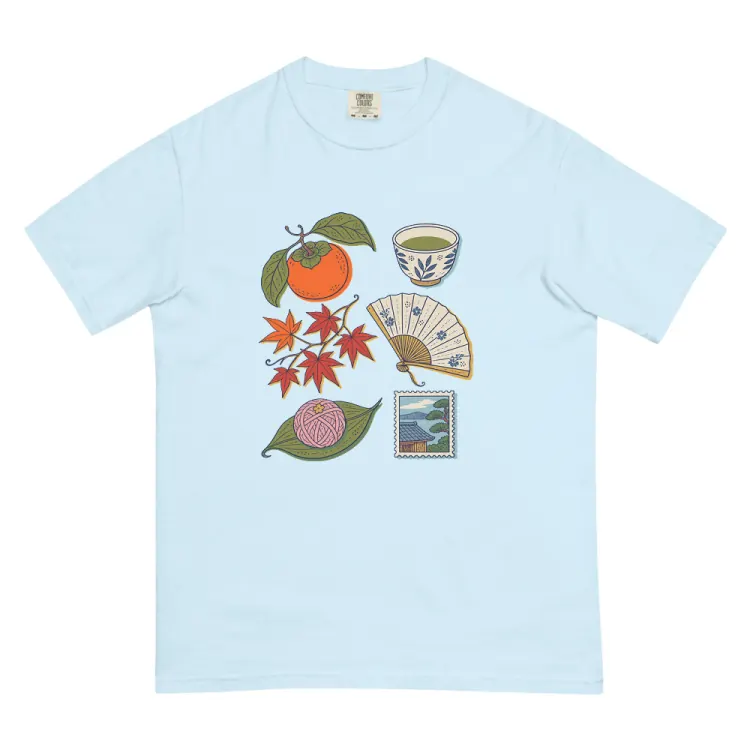 The Kyoto, Elsewhere Tee in Chambray.