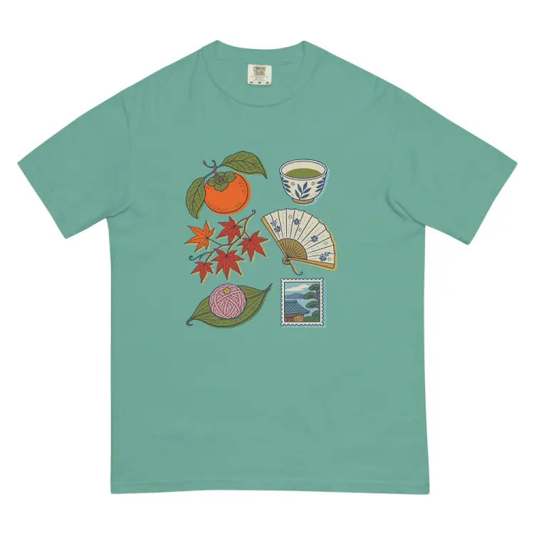 The Kyoto, Elsewhere Tee in Seafoam.