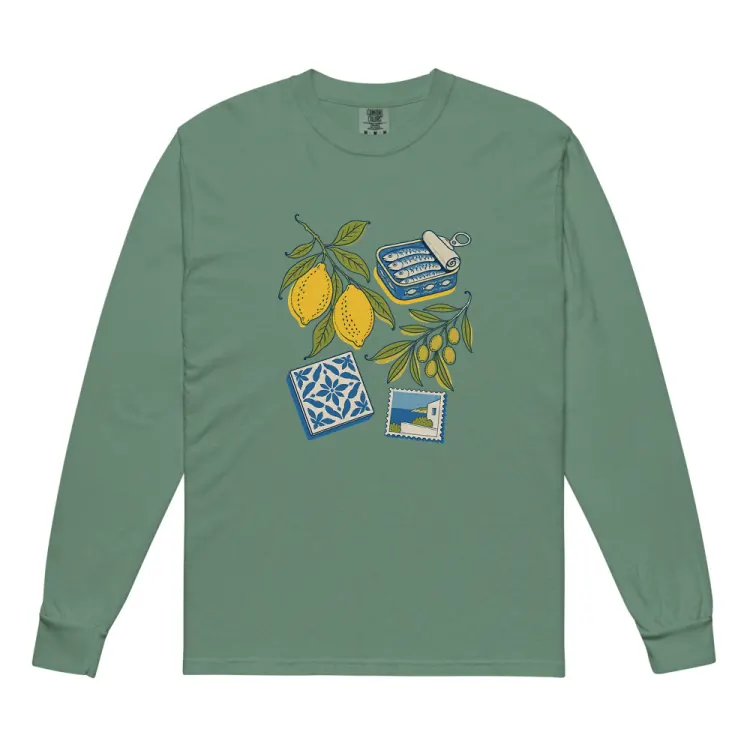 The The Mediterranean Long Sleeve in Light Green.