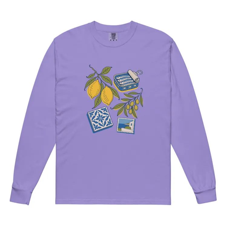 The The Mediterranean Long Sleeve in Violet.