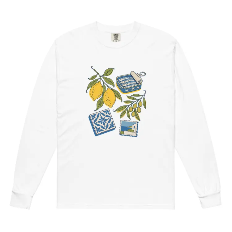 The The Mediterranean Long Sleeve in White.