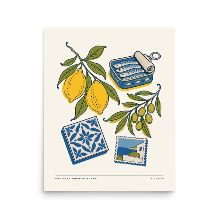 The The Mediterranean Art Print in Unframed.