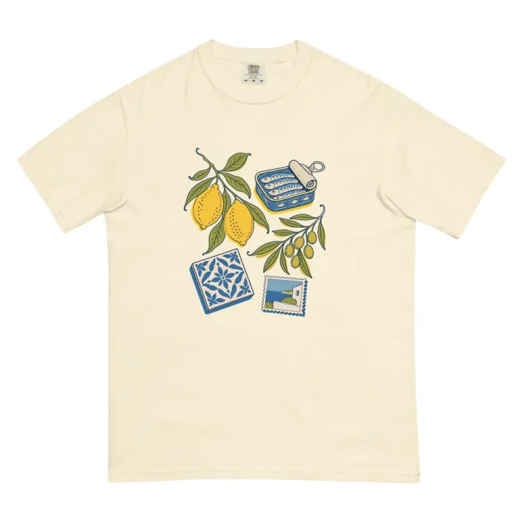 The The Mediterranean Tee in Ivory.