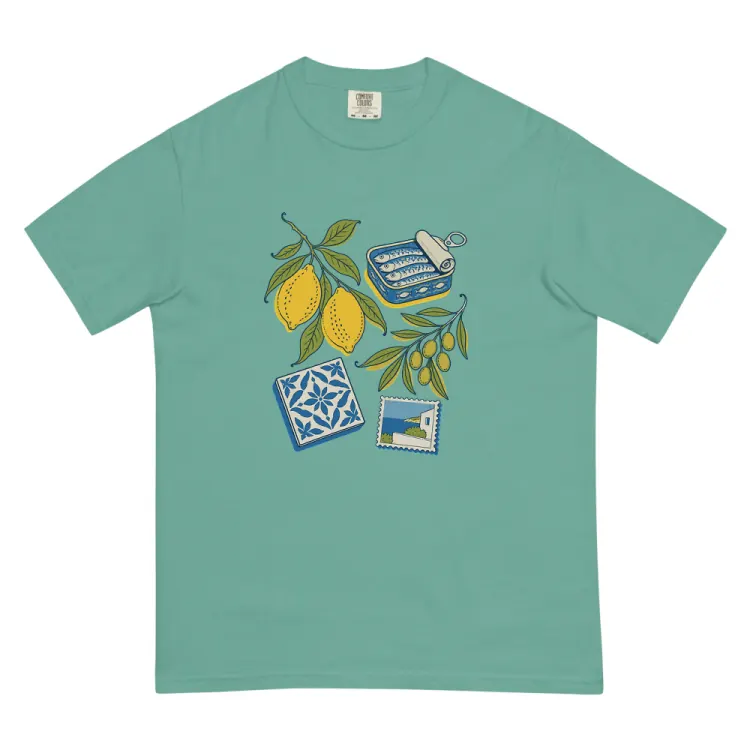 The The Mediterranean Tee in Seafoam.