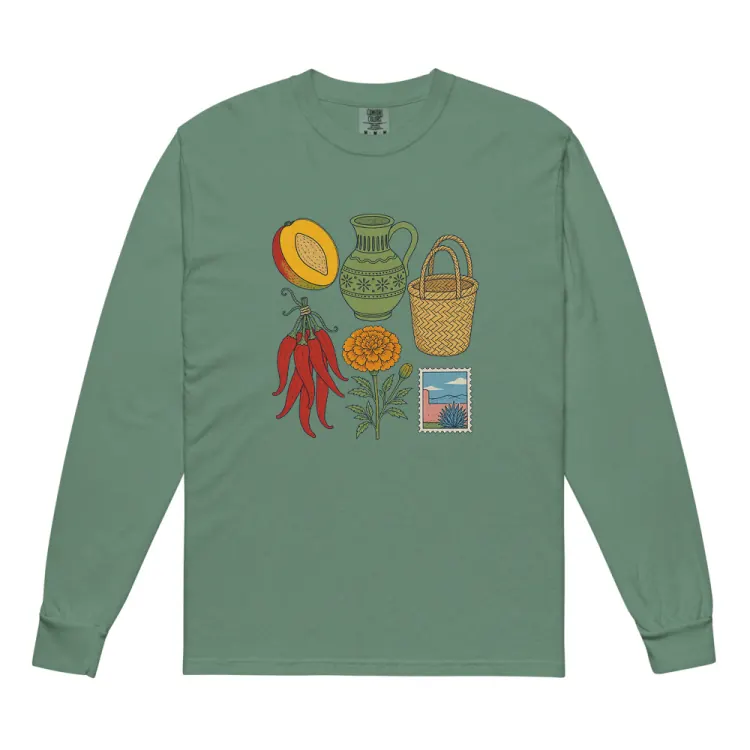 The Oaxaca, Elsewhere Long Sleeve in Light Green.