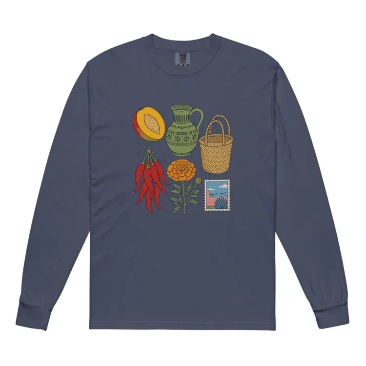 The Oaxaca, Elsewhere Long Sleeve in Navy.