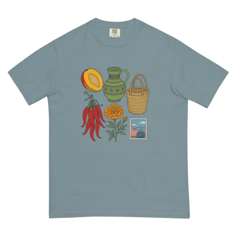 The Oaxaca, Elsewhere Tee in Ice Blue.