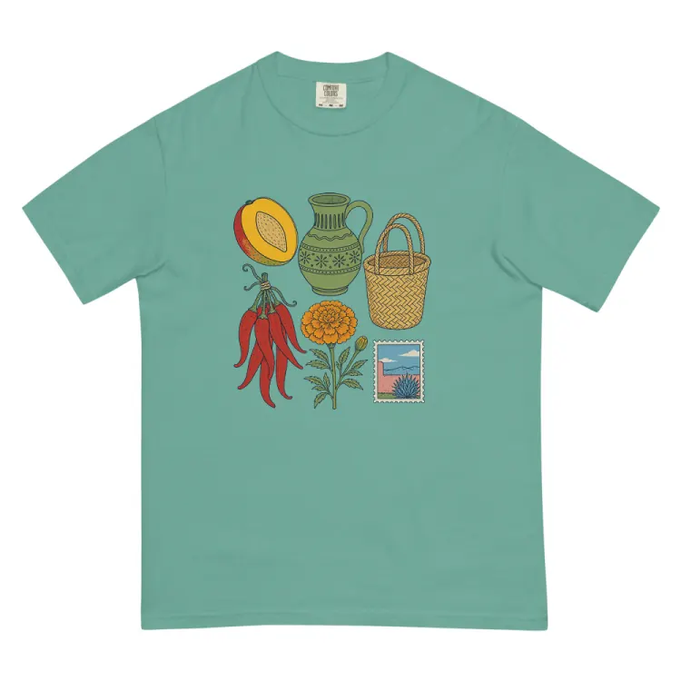 The Oaxaca, Elsewhere Tee in Seafoam.