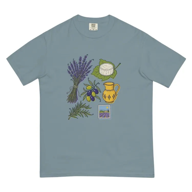 The Provence, Elsewhere Tee in Ice Blue.