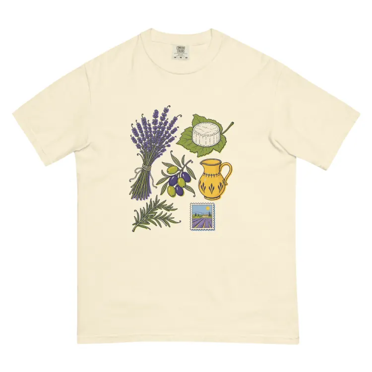 The Provence, Elsewhere Tee in Ivory.