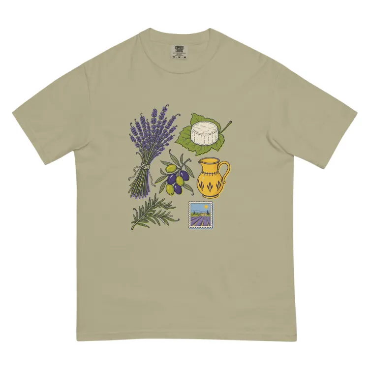The Provence, Elsewhere Tee in Khaki.