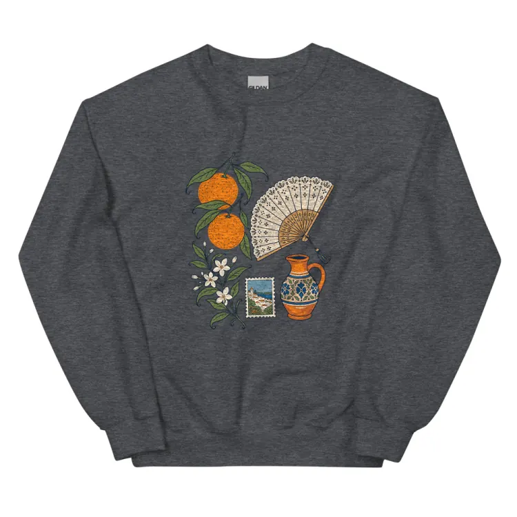 The Seville, Elsewhere Crewneck in Dark Heather.