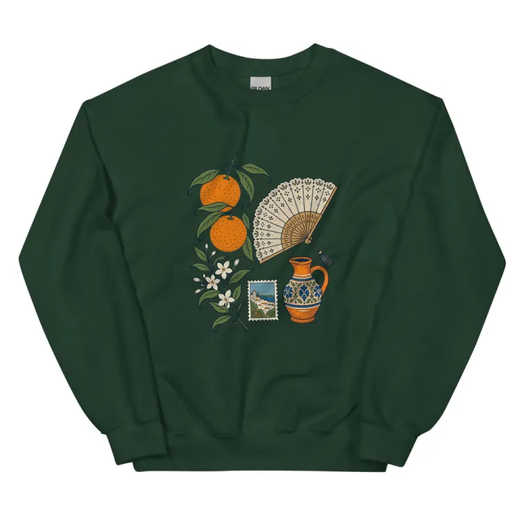 The Seville, Elsewhere Crewneck in Forest Green.