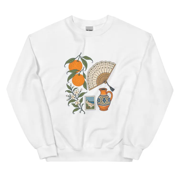 The Seville, Elsewhere Crewneck in White.
