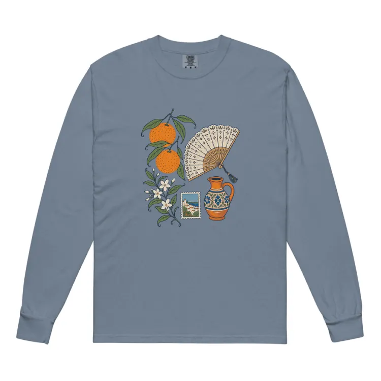 The Seville, Elsewhere Long Sleeve in Blue Jean.