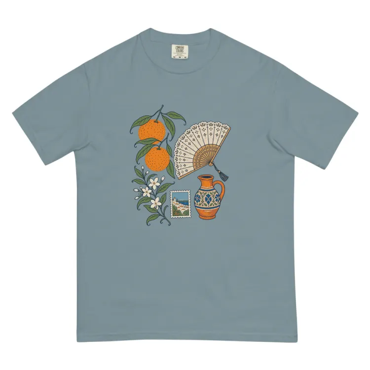 The Seville, Elsewhere Tee in Ice Blue.