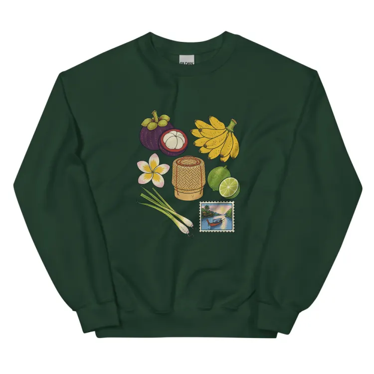 The Thailand, Elsewhere Crewneck in Forest Green.