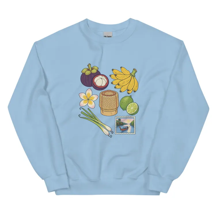 The Thailand, Elsewhere Crewneck in Light Blue.