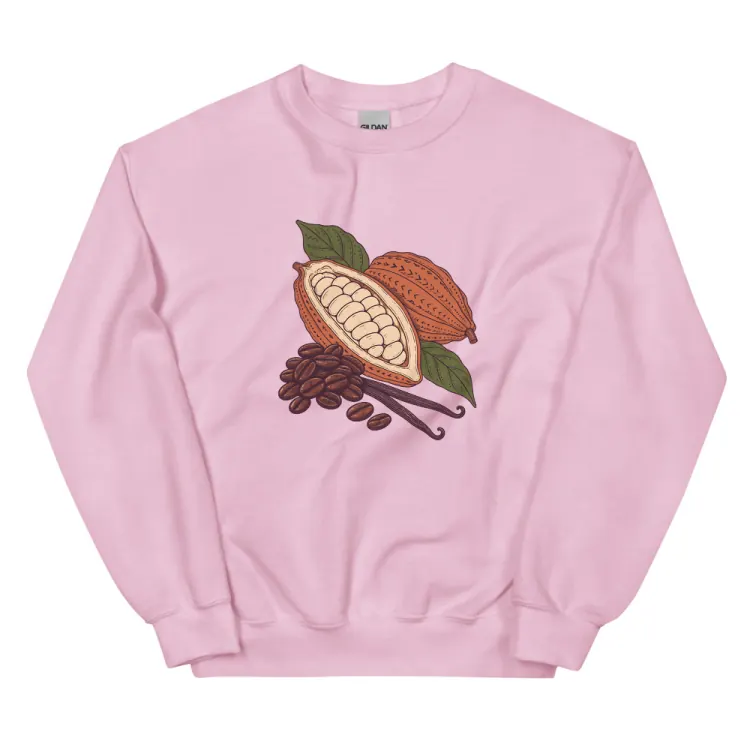The Espresso & Cacao Crewneck in Light Pink.