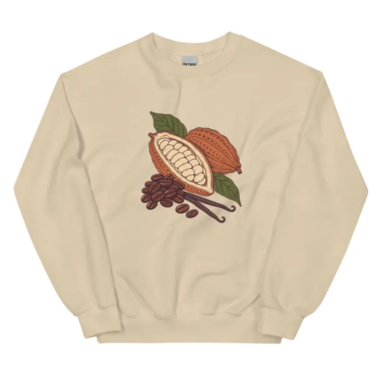The Espresso & Cacao Crewneck in Sand.