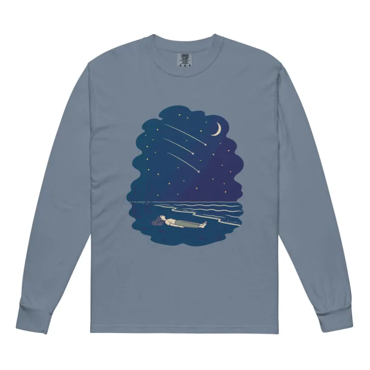 The Falling Stars Long Sleeve in Blue Jean.