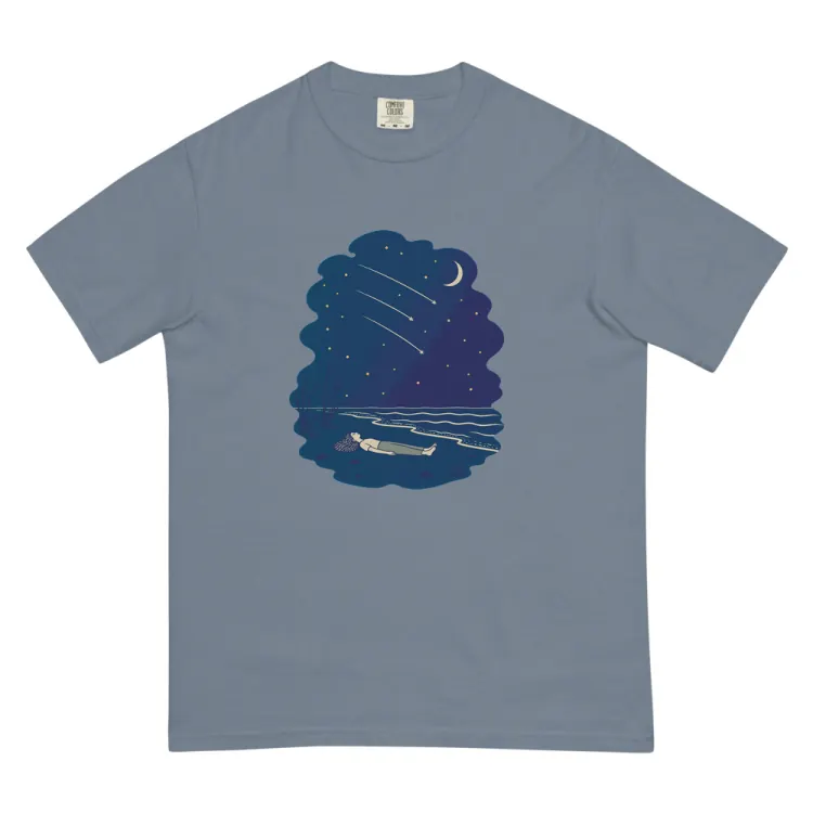 The Falling Stars Tee in Blue Jean.