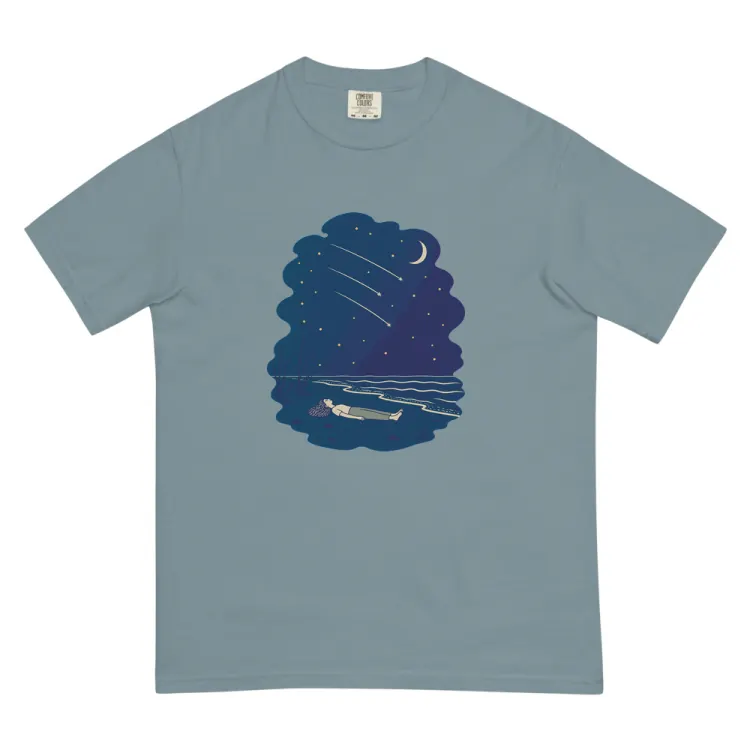 The Falling Stars Tee in Ice Blue.