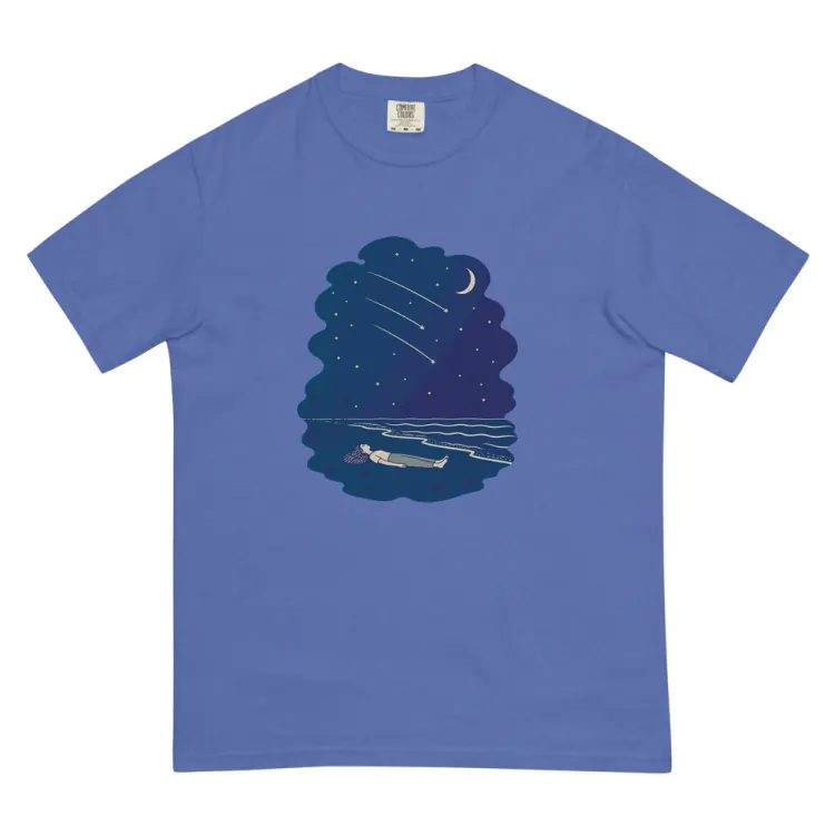 The Falling Stars Tee in Mystic Blue.
