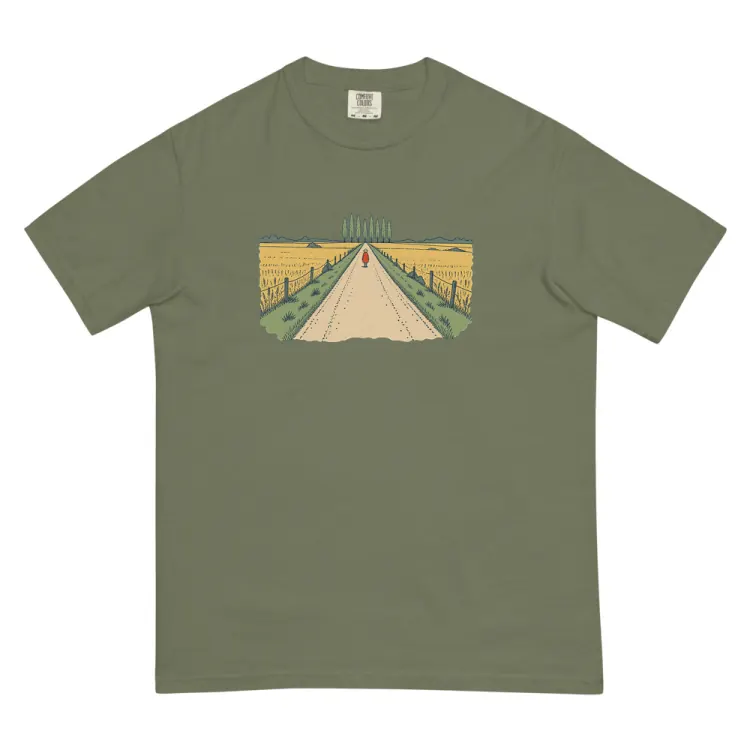 The The Long Road Tee in Moss.