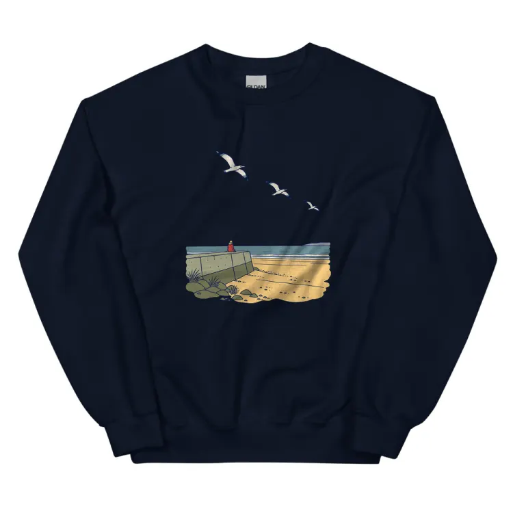 The The Sea Wall Crewneck in Navy.