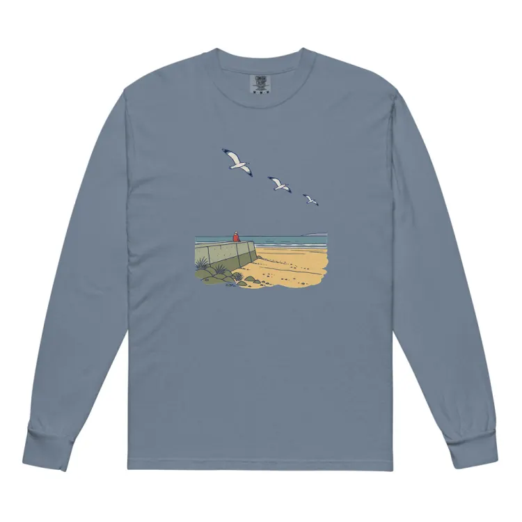 The The Sea Wall Long Sleeve in Blue Jean.