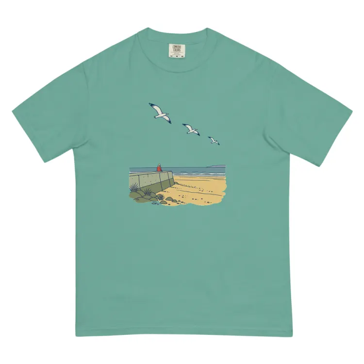 The The Sea Wall Tee in Seafoam.