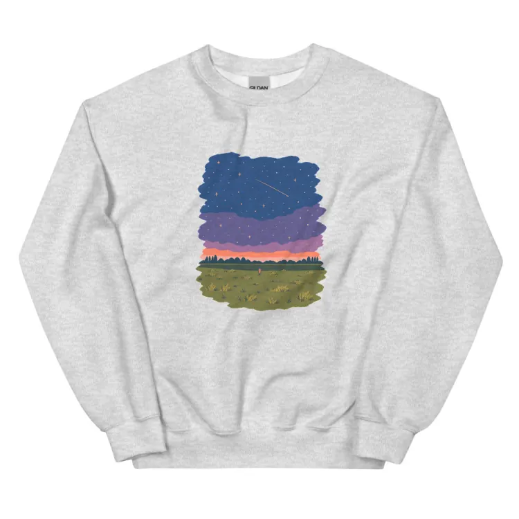 The One at Night Crewneck in Ash.