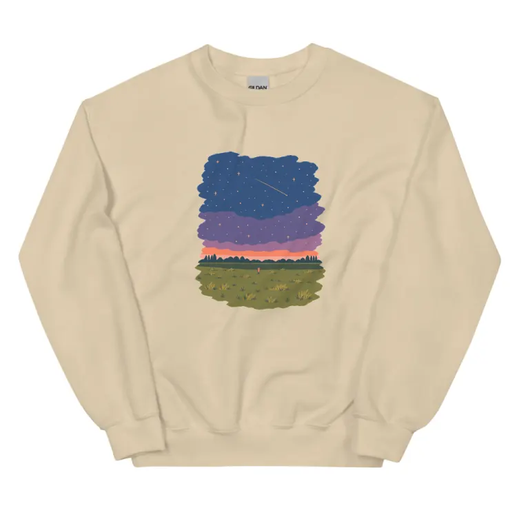 The One at Night Crewneck in Sand.