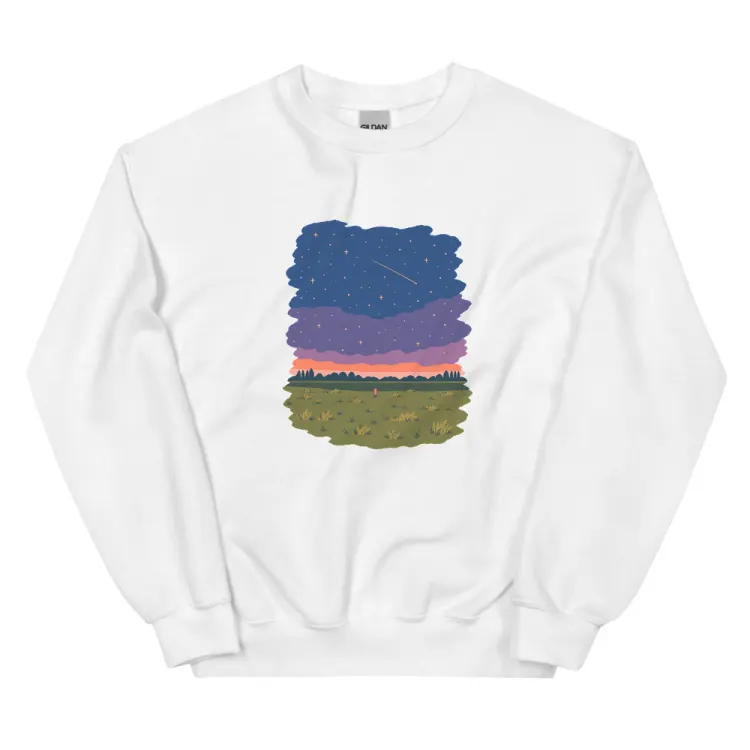 The One at Night Crewneck in White.