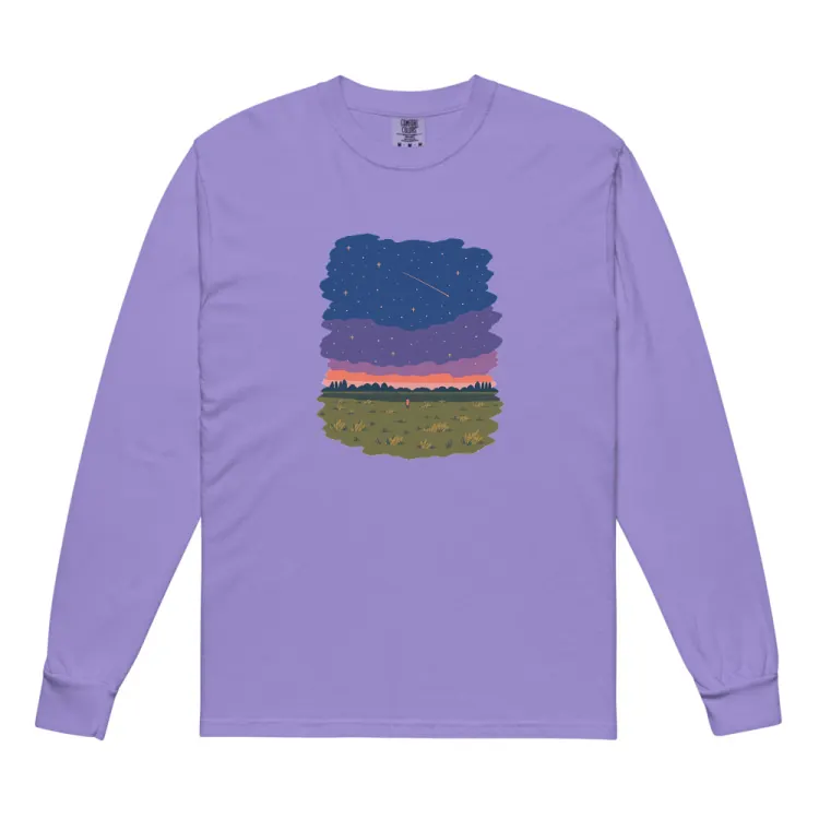 The One at Night Long Sleeve in Violet.