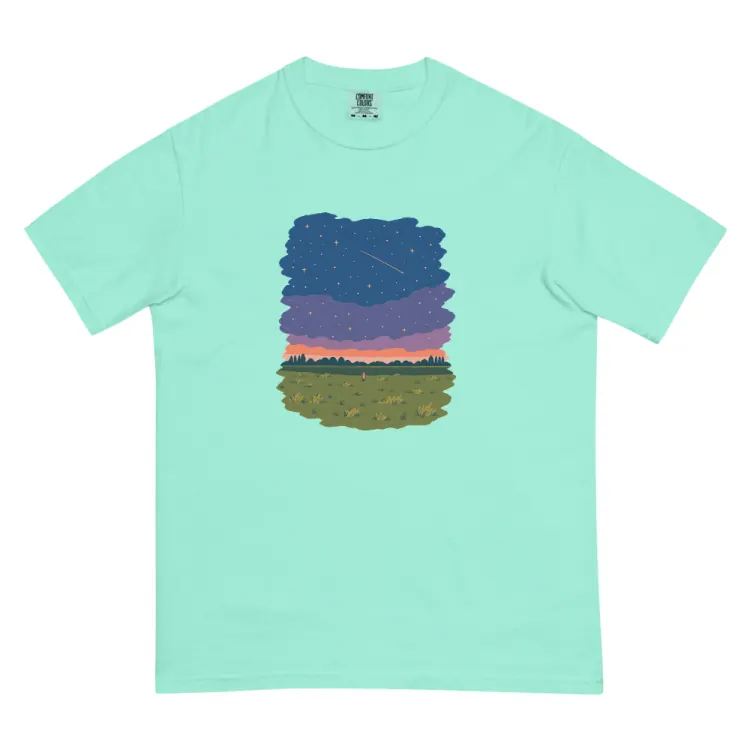 The One at Night Tee in Chalky Mint.