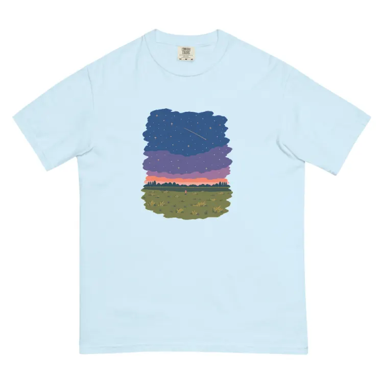 The One at Night Tee in Chambray.
