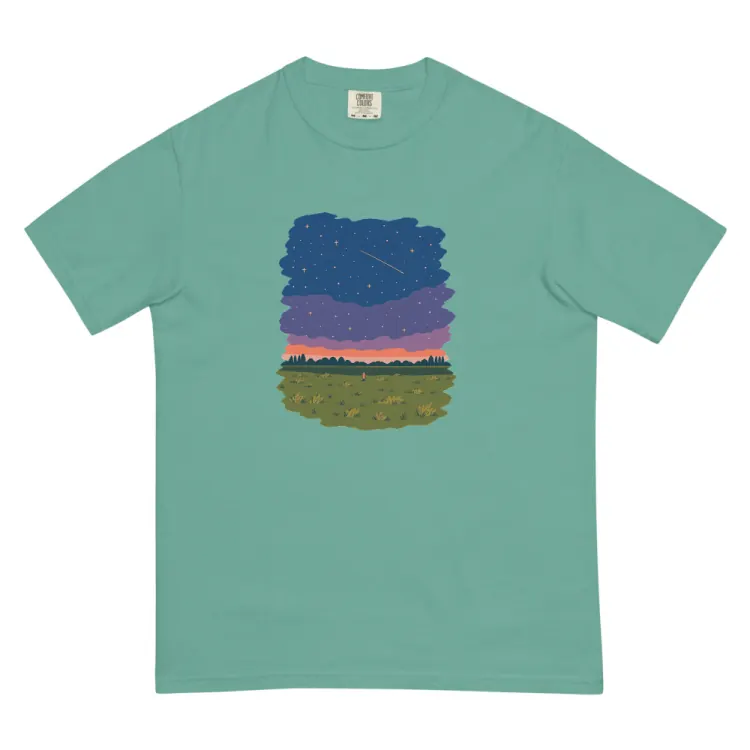 The One at Night Tee in Seafoam.