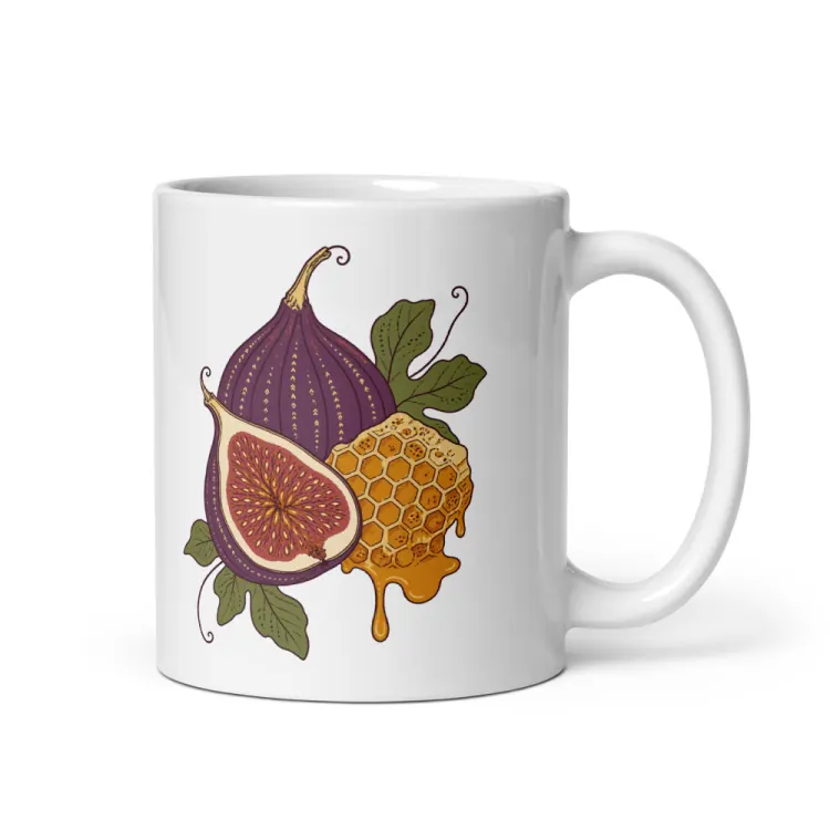 The Fig & Honey Mug in White.