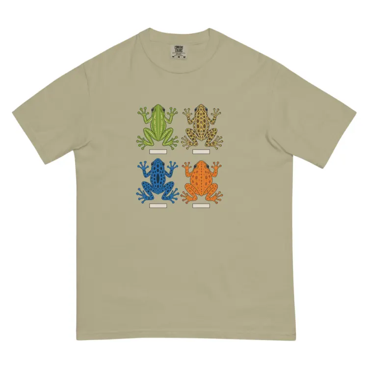 The Four Frogs Tee in Khaki.