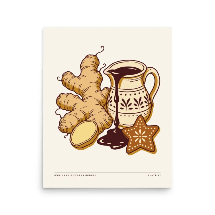 The Ginger & Molasses Art Print in Unframed.