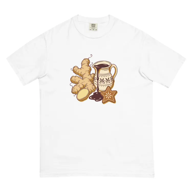 The Ginger & Molasses Tee in White.
