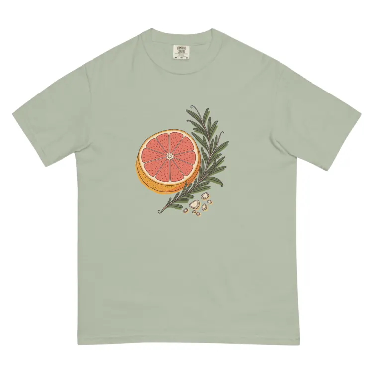 The Grapefruit & Rosemary Tee in Bay.